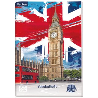 Häfft SchoolCrew! Vokabelheft "Big Ben" DIN A5 32 Blatt