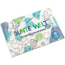 WEDO Malbuch BUNTE WELT inkl. Farben & Pinsel 3er Set