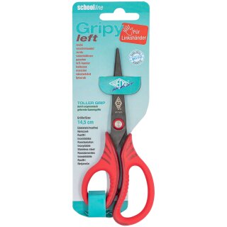 WEDO Bastelschere Gripy left spitz 145 mm rot für Linkshänder