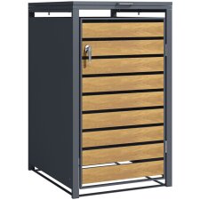 phoenix Mülltonnenbox GB1168AWK Holzoptik 1-türig