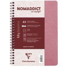 Clairefontaine Spiralbuch NOMADDICT DIN A5 rosa