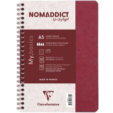 Clairefontaine Spiralbuch NOMADDICT DIN A5 rot
