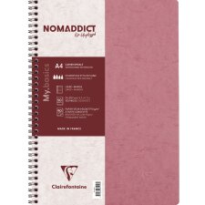 Clairefontaine Spiralbuch NOMADDICT DIN A4 rosa