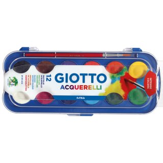 GIOTTO Deckfarbkasten 12 Farben inkl. Pinsel