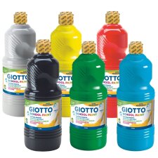GIOTTO Gouachefarbe SCHOOL PAINT 1.000 ml farbig sortiert