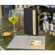 sigel Rechnungsmappe mit Siebdruck dunkelgrau/beige