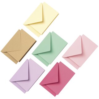 folia Klappkarten PASTEL 105 x 148 mm farbig sortiert