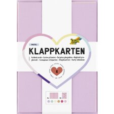 folia Klappkarten PASTEL 105 x 148 mm farbig sortiert