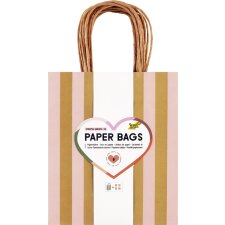 folia Papier-Tragetaschen "STRIPES AMORE" Größe: S
