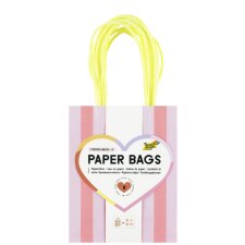 folia Papier-Tragetaschen "STRIPES NEON"...
