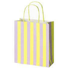 folia Papier-Tragetaschen "STRIPES NEON" Größe: S