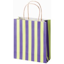 folia Papier-Tragetaschen "STRIPES GLOW UP" Größe: S