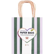 folia Papier-Tragetaschen "STRIPES GLOW UP"...