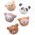 folia Holzperlen "CUTE ANIMALS" 18 mm sortiert