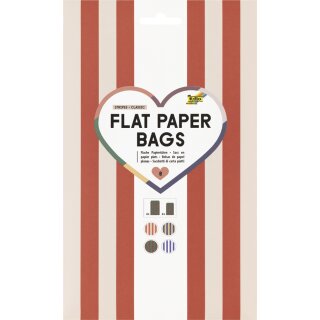 folia Flachbeutel Flat Paper Bags Stripes "CLASSIC" 8 Stück