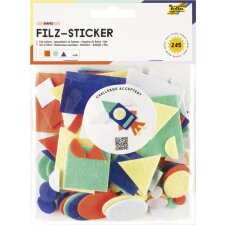 folia Bastelfilz-Stanzteile "FORMEN" 254 Teile