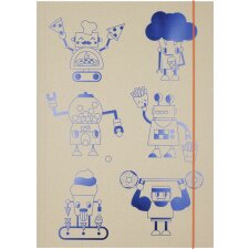 folia Zeichnungsmappe "Hungry Robots" Graupappe...
