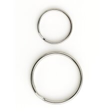 folia Metall-Schlüsselringe L Größen sortiert silber