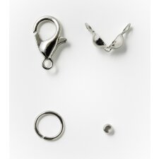 folia Schmuckverschluss-Set 70-teilig silber