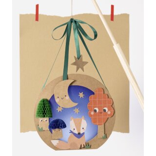 folia DIY Laternen-Bastelset woodland kraft