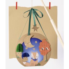 folia DIY Laternen-Bastelset woodland kraft