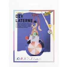 folia DIY Laternen-Bastelset circus metallic-blau