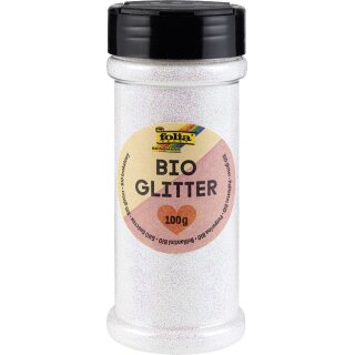 folia BIO Glitter 100 g irsisierend weiß