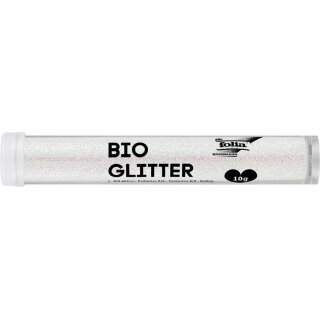 folia BIO Glitter Röhrchen 10 g irisierend weiß
