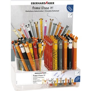 EBERHARD FABER Gelschreiber Animal Erase it! 72er Display