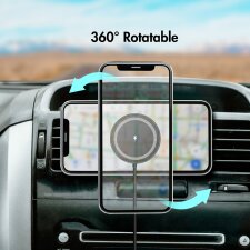 LogiLink Smartphone-KFZ-Magnethalter mit Ladefunktion rund