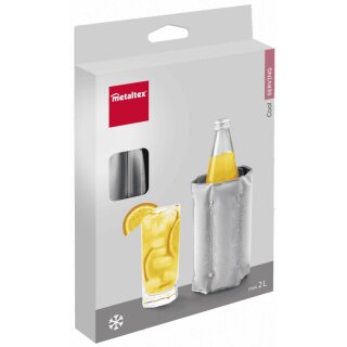 metaltex Flaschen-Kühlmanschette "Cool" silber