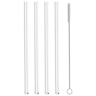 metaltex Trinkhalm aus Glas Länge: 200 mm gerade 4er