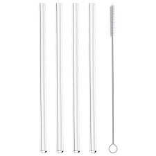 metaltex Trinkhalm aus Glas Länge: 200 mm gerade 4er