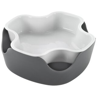 metaltex Snack-Schale 2in1 PP weiß / grau