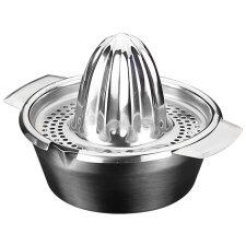 metaltex Zitruspresse aus Edelstahl 2-teilig silber