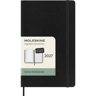 MOLESKINE Taschenkalender 2027 Wochen P/A6 schwarz deutsch