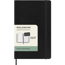MOLESKINE Taschenkalender 2027 Wochen P/A6 schwarz deutsch