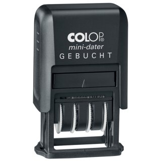 COLOP Datumstempel Mini-Dater S 160/L3 "GEBUCHT" schwarz