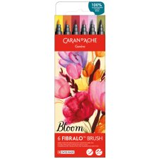 CARAN DACHE Fasermaler FIBRALO Brush BOTANIC 6er Set