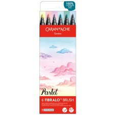 CARAN DACHE Fasermaler FIBRALO Brush BLOOM 6er Set