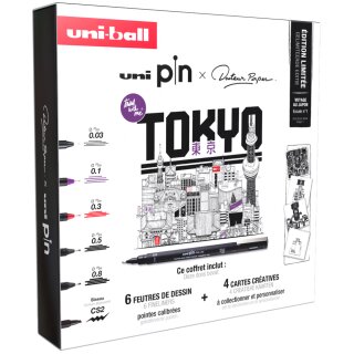 uni-ball Fineliner PIN "TOKYO" 6er Kreativset