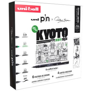 uni-ball Fineliner PIN "KYOTO" 6er Kreativset