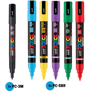 POSCA Pigmentmarker "My First Case" 6er Set sortiert