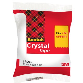 Scotch Klebefilm Crystal transparent 19 mm x 25 m