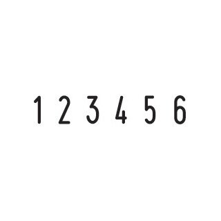 COLOP Ziffernstempel Mini-Folio S 126 6-stellig schwarz