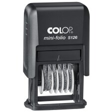 COLOP Ziffernstempel Mini-Folio S 126 6-stellig schwarz