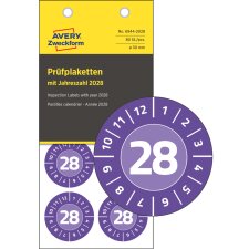 AVERY Zweckform Prüfplaketten 2027 Vinyl orange 20 mm