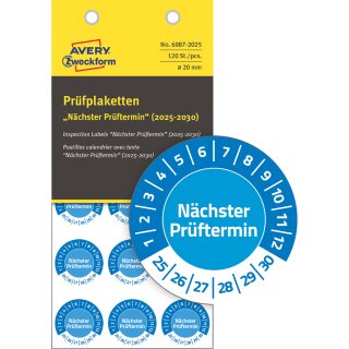 AVERY Zweckform Prüfplaketten "Nächster Prüftermin" 2027-32