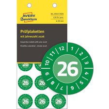 AVERY Zweckform Prüfplaketten 2028 Vinyl violett 20 mm
