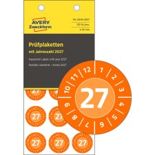 AVERY Zweckform Prüfplaketten 2028 Vinyl violett 30 mm